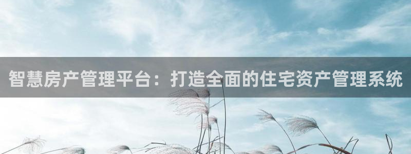 新宝5注册霸：智慧房产管理平台：打造全面的住宅资产管理系统