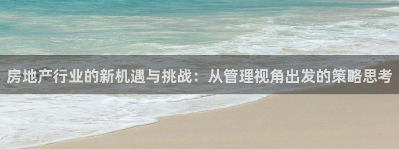 新宝5手机测速：房地产行业的新机遇与挑战：从管理视角出发的策