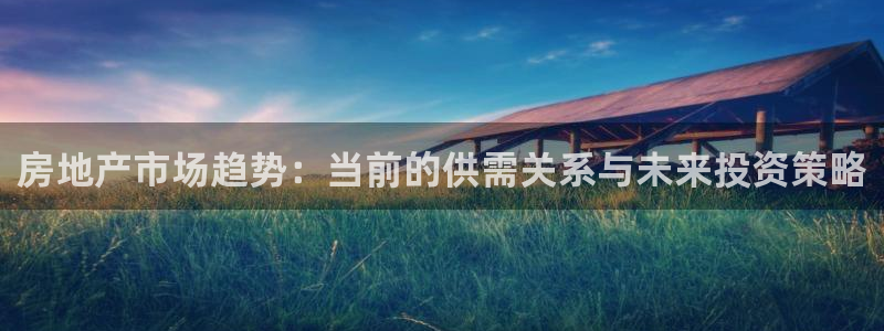 新宝5测速平台登录：房地产市场趋势：当前的供需关系与未来投资