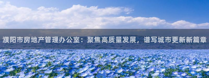 新宝5巅峰：濮阳市房地产管理办公室：聚焦高质量发展，谱写城市