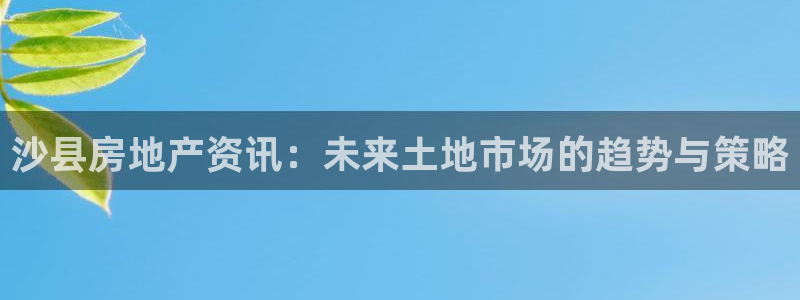 新宝5官方：沙县房地产资讯：未来土地市场的趋势与策略