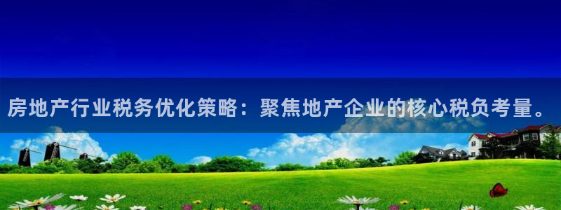 新宝5登陆地址：房地产行业税务优化策略：聚焦地产企业的核心税