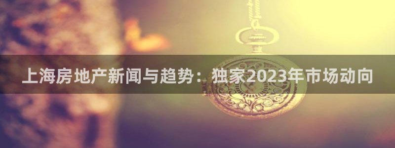 新宝5注册测速登录：上海房地产新闻与趋势：独家2023年市场